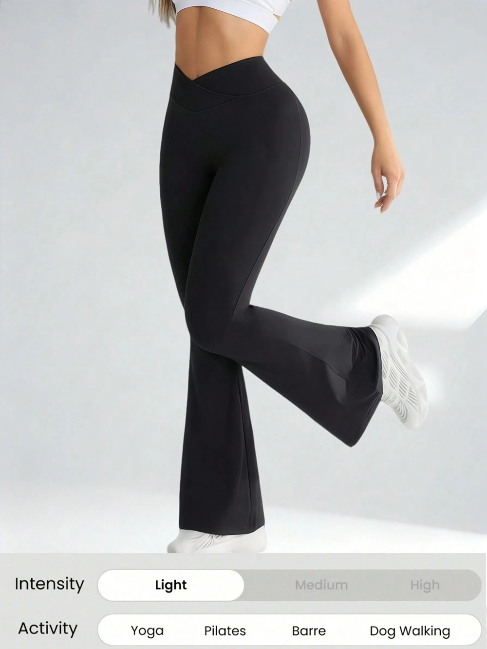 Crossover High Waist Flare Leggings photo 2