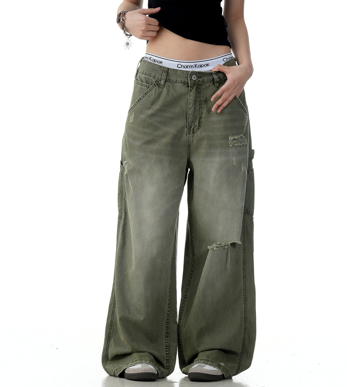 American Retro Tattered Jeans photo 4