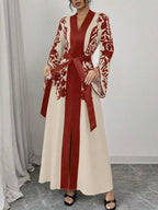 Printed Tie Waist Maxi Dress (13)