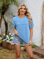 Round Neck Short Sleeve T-shirt (5)