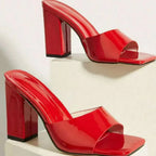 Square Toe Block Heels Sandals (6)