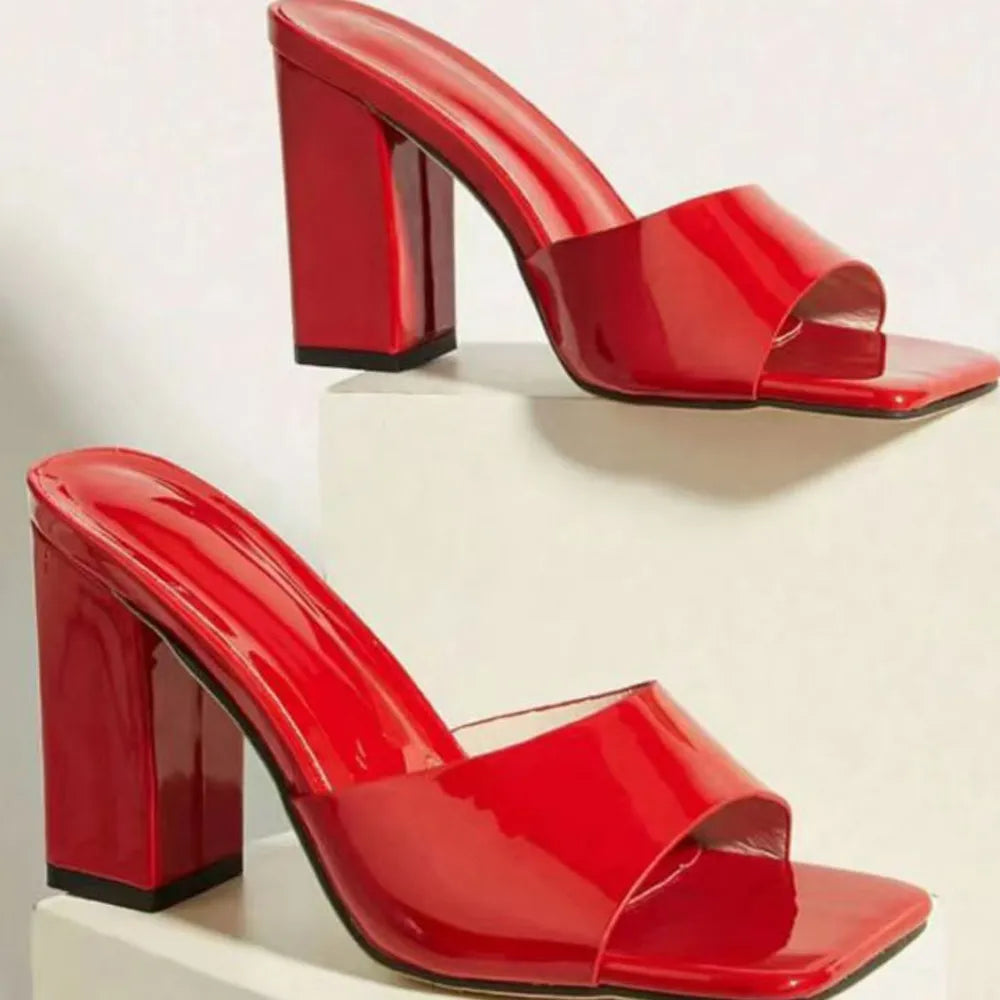 Square Toe Block Heels Sandals (6)