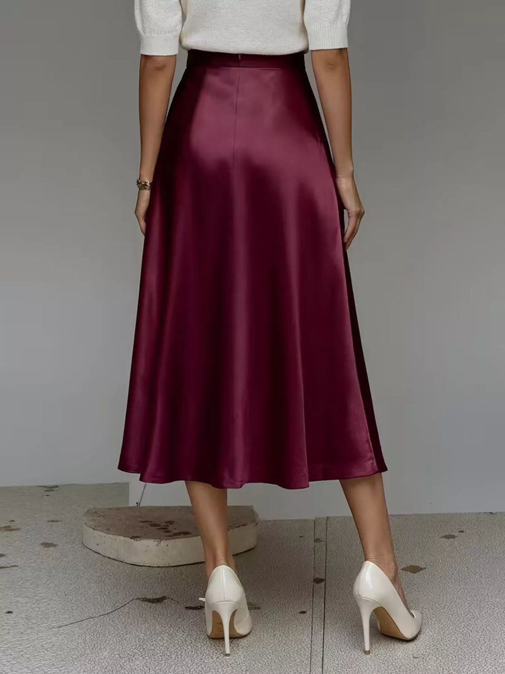 Satin Midi Skirt (4)