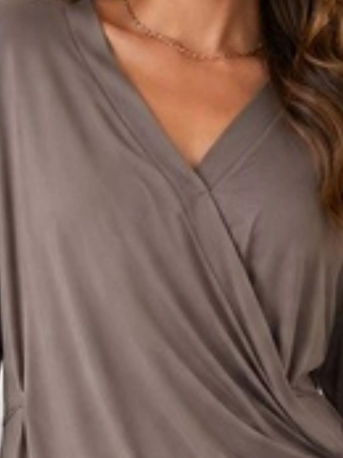 Long Sleeve Wrap T-shirt Side Knot Detail (14)