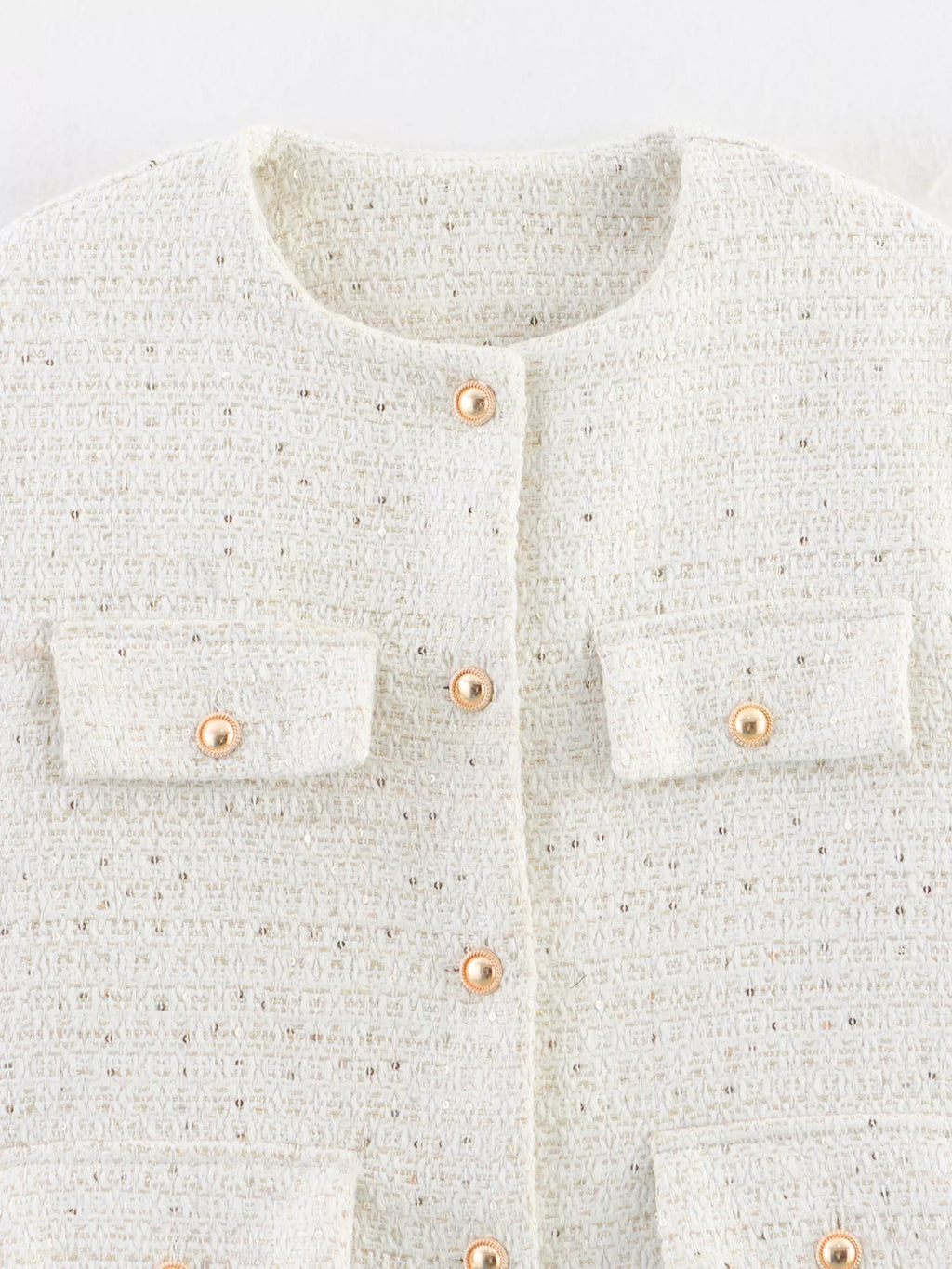 Tweed Button Up Cropped Outerwear (7)