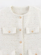 Tweed Button Up Cropped Outerwear (7)