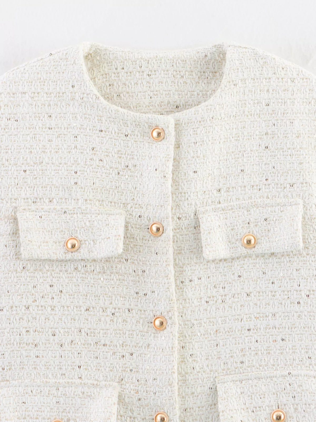 Tweed Button Up Cropped Outerwear (7)