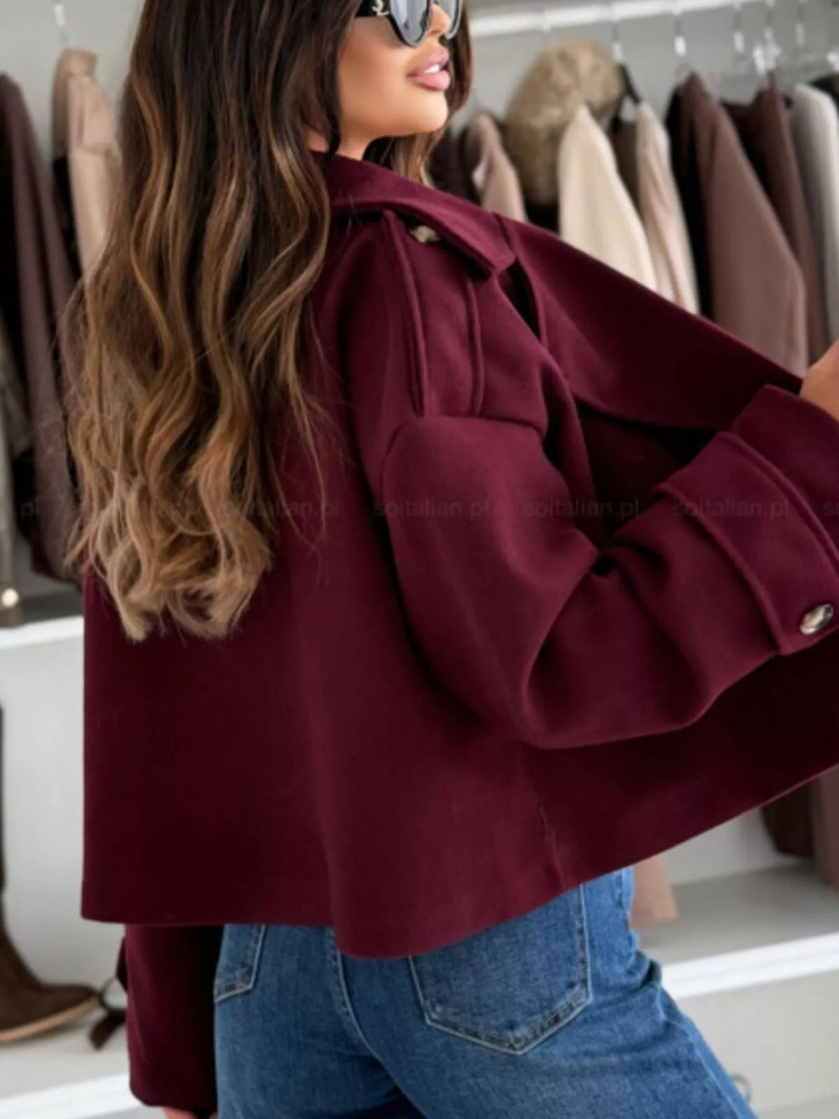 Double-breasted Cropped Outerwear (7)