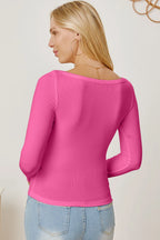 Square Neck Long Sleeve T-shirt (30)