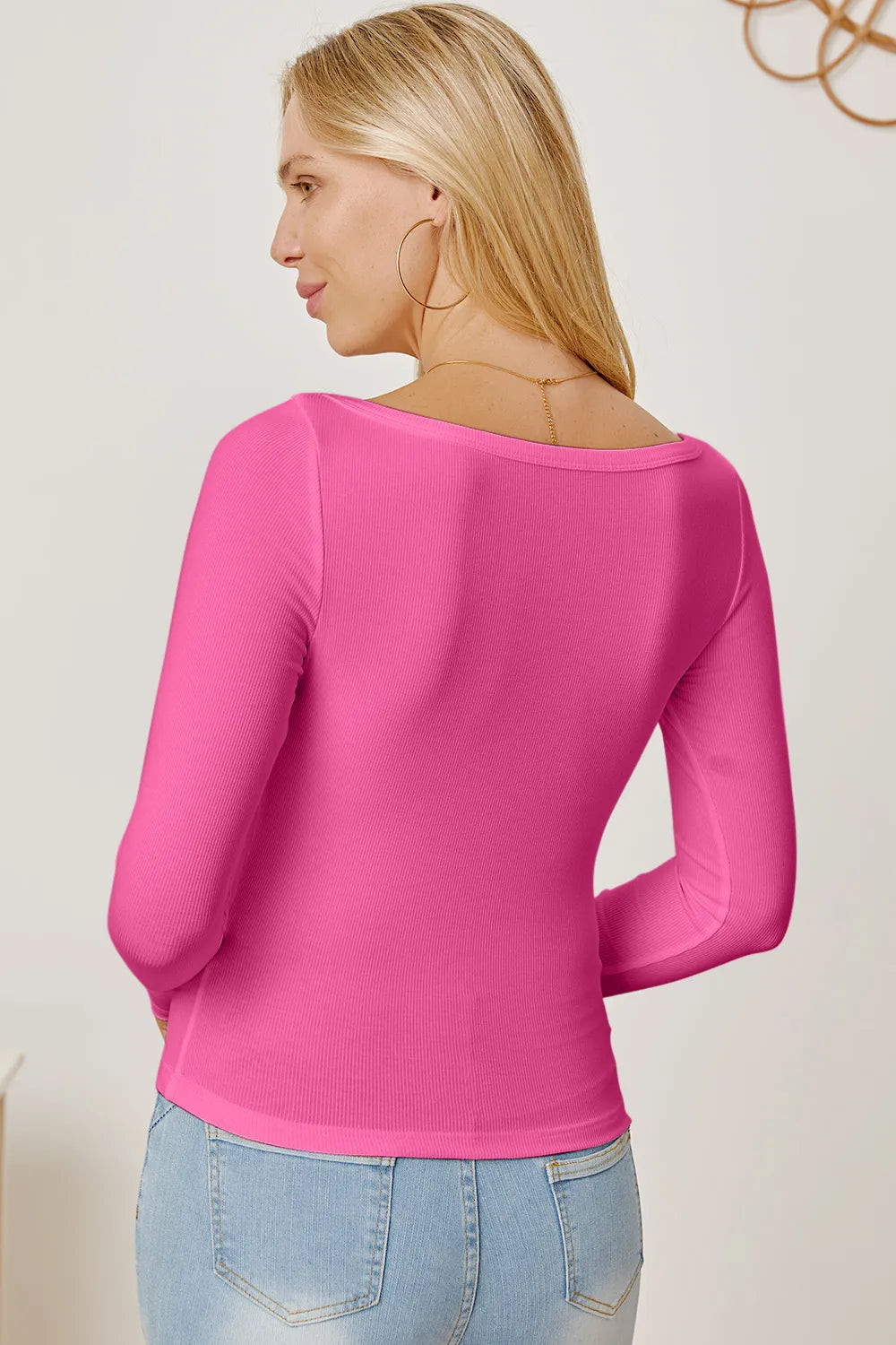 Square Neck Long Sleeve T-shirt (30)