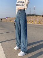 Wide Leg Jeans Bottom Baggy Denim Pants Trousers photo 2
