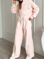 Fleece Zip-up Hoodie Joggers Set (5)