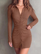 Button-down Bodycon Mini Dress (13)