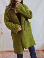 Open Front Long Sleeve Cardigan Pockets (6)