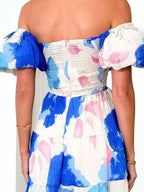 Off-shoulder Floral Tiered Dress Ruffle Details (22)
