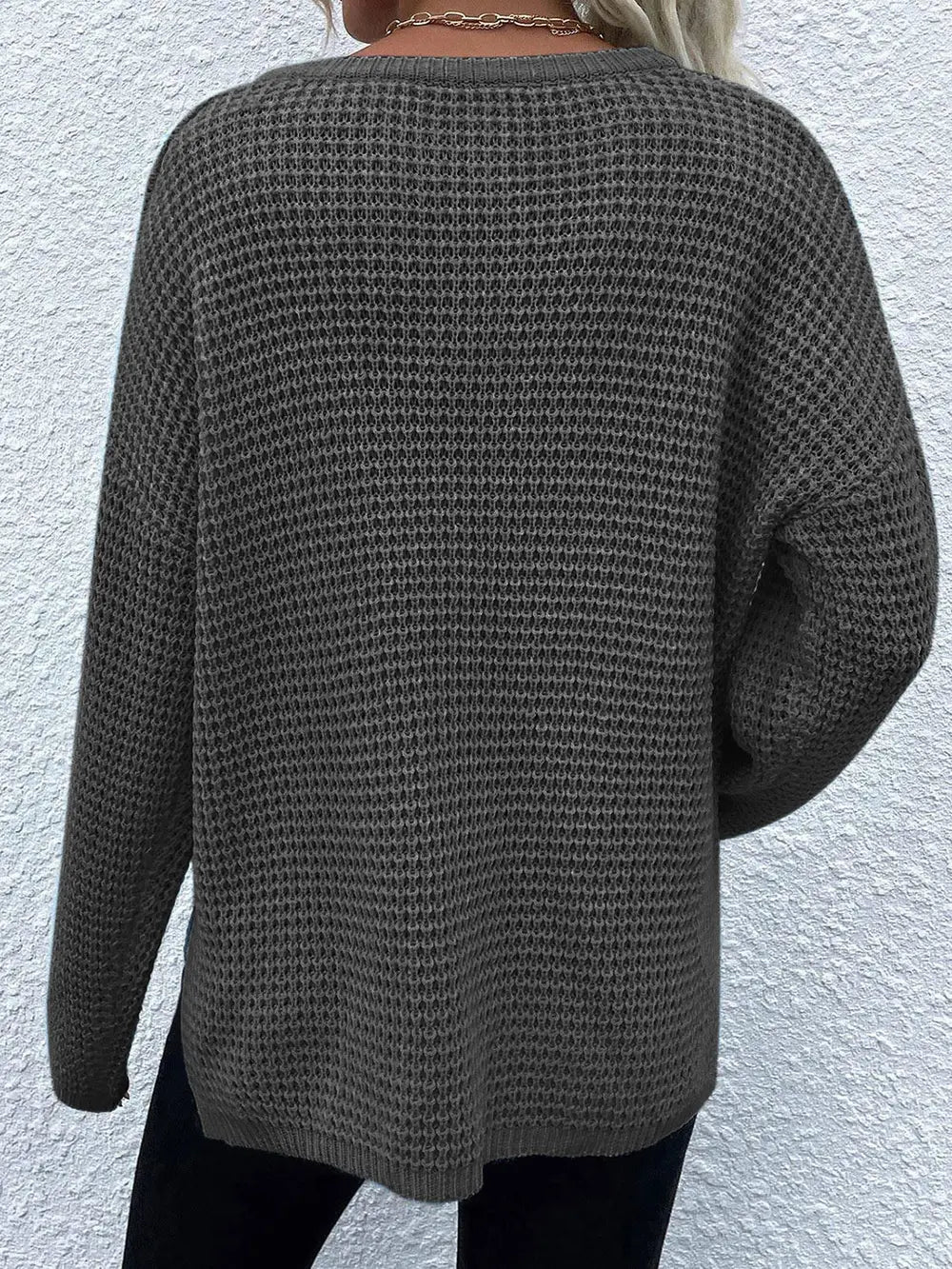 Notched Long Sleeve Sweater (15)