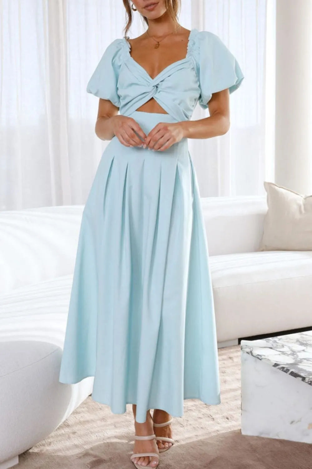 Sweetheart Neck Puff Sleeve Dress (23)