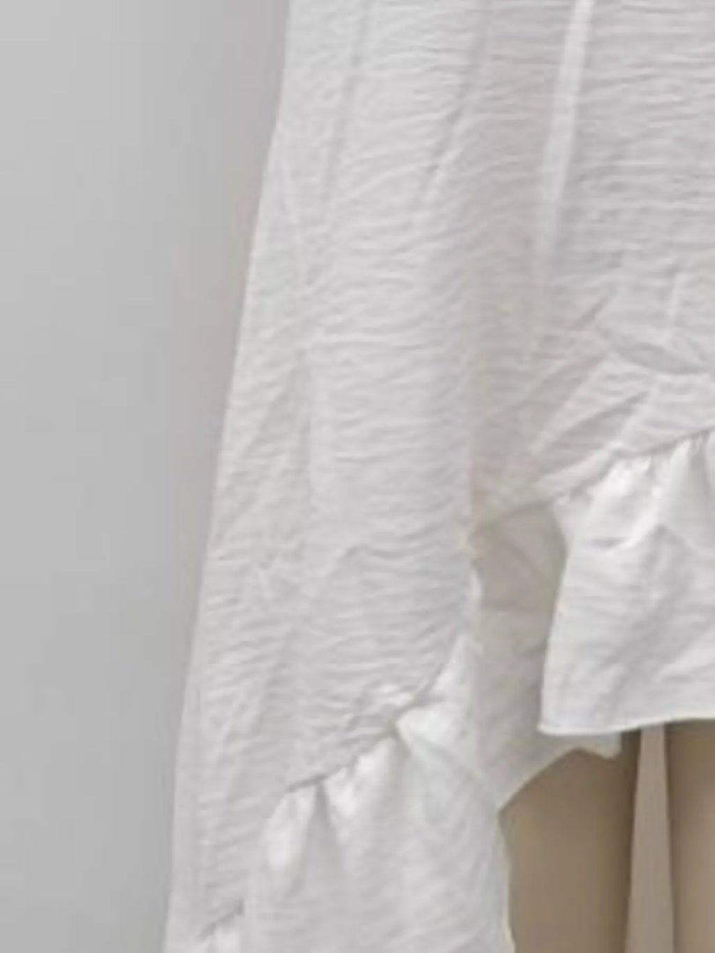 Ruffled Asymmetrical V-neck Dress (11)