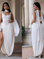 Scoop Neck Slit Maxi Dress (6)