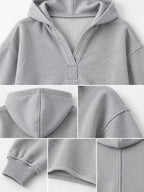 Dropped Shoulder Cropped Hoodie (15)
