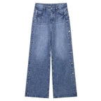 High Waist Baggy Straight Trousers Jeans photo 4