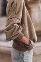 Mock Neck Dropped Shoulder Sweatshirt (25)