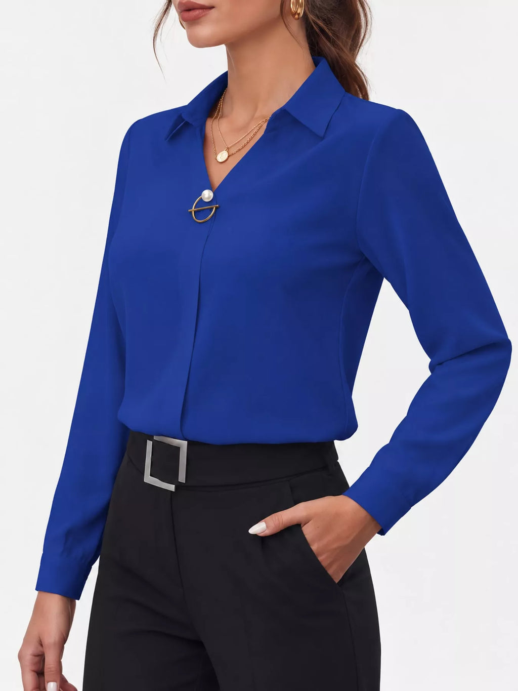 Long Sleeve Satin Blouse (30)