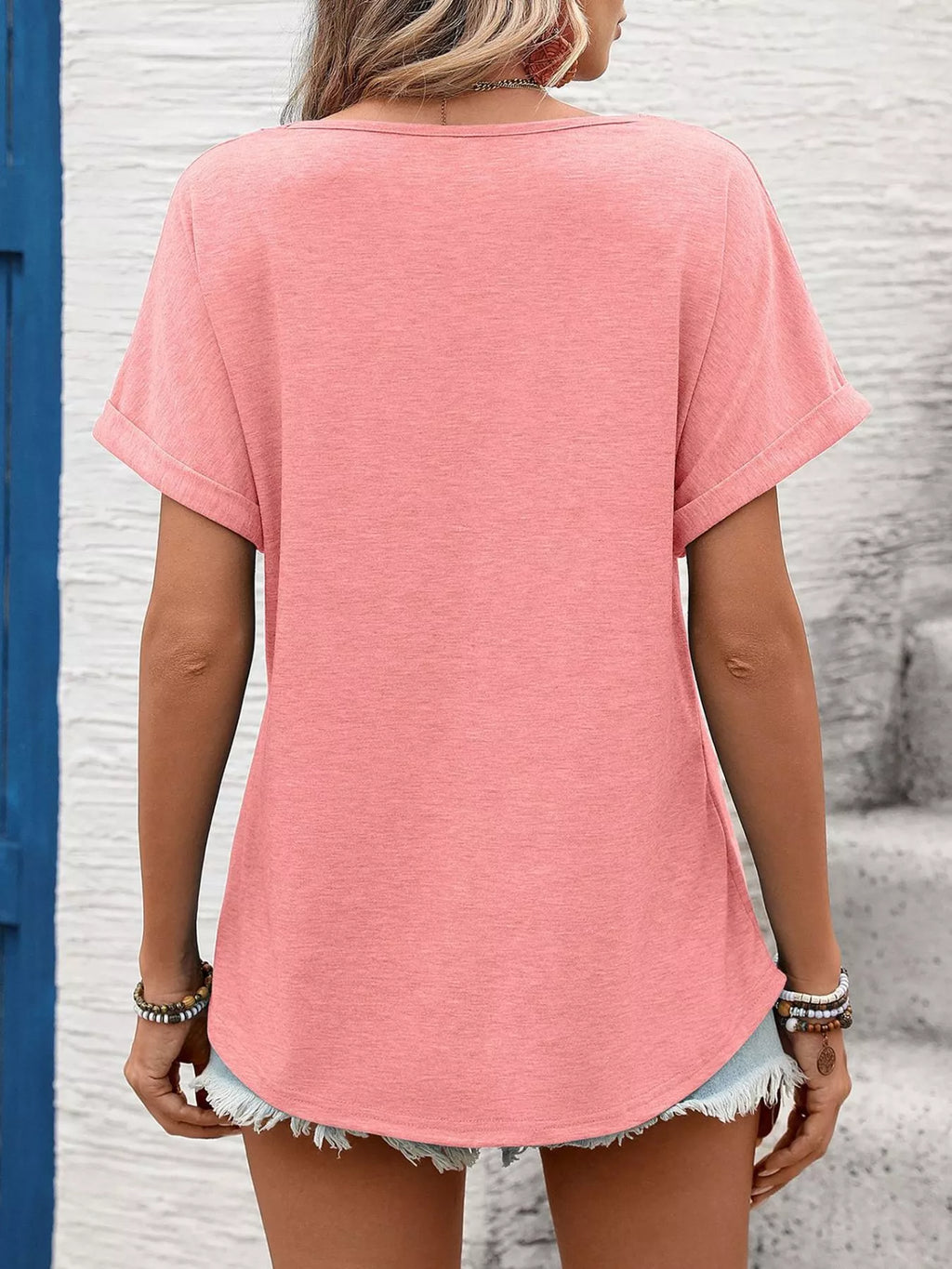 Lace Trim Short Sleeve T-shirt (33)