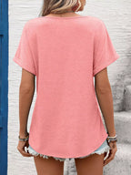 Lace Trim Short Sleeve T-shirt (33)