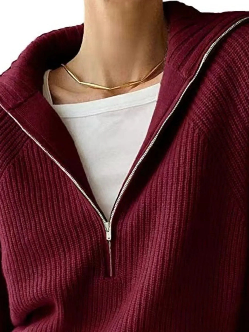 Half-zip Long Sleeve Sweater (11)