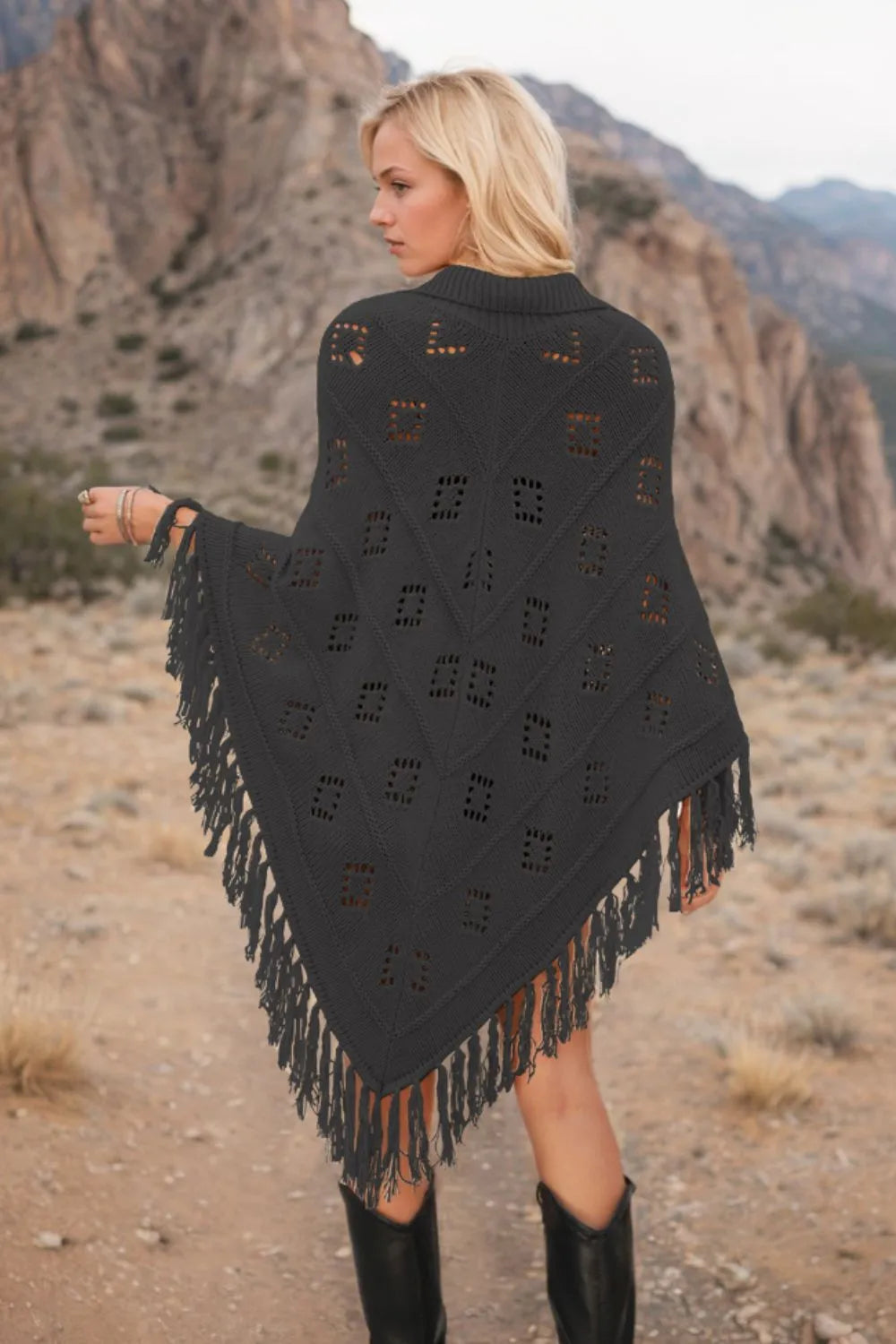 Tassel Hem Knit Cover Up (2)