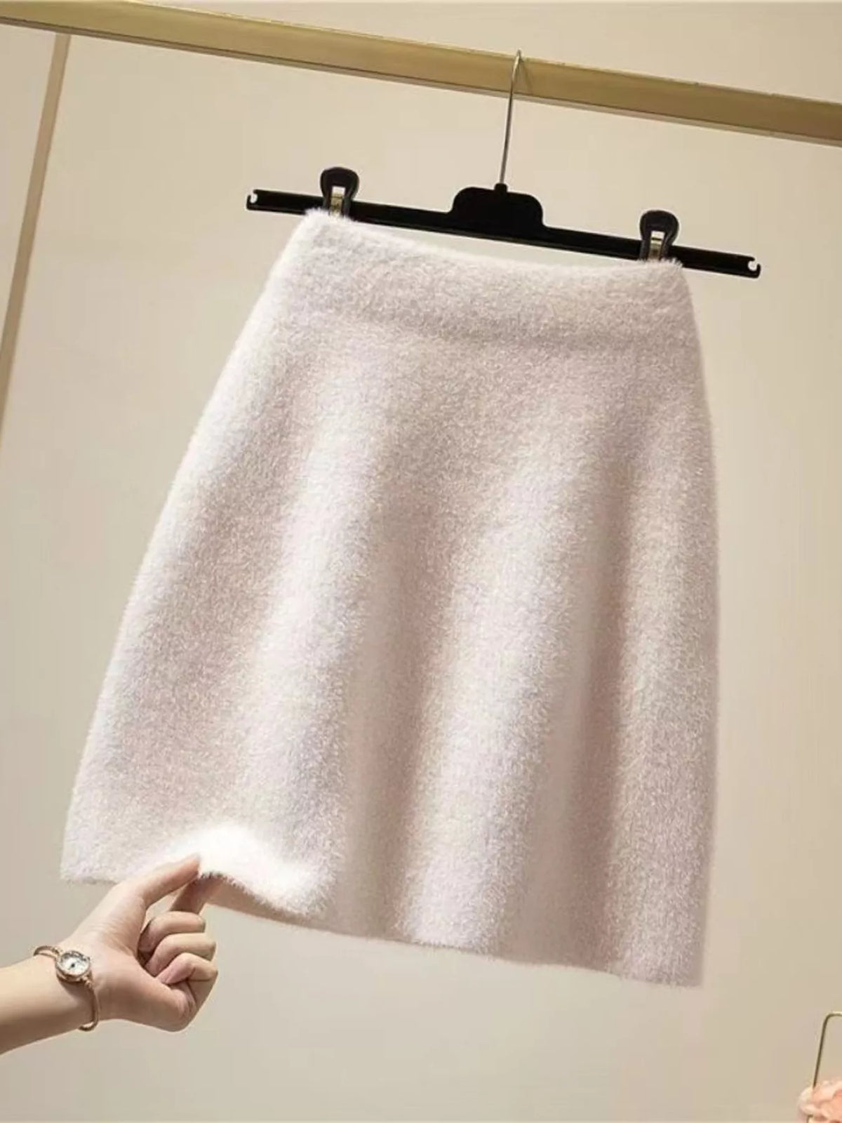 Plush Knit Mini Skirt (5)