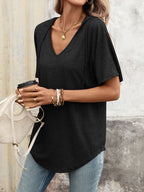 Casual Short Sleeve Hooded T-shirt (10)