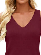 V-neck Ribbed Knit Tank Top (23)