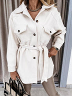 Button-down Tie Waist Coat (4)