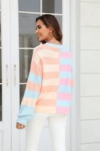 Round Neck Long Sleeve Shoulder Sweater (2)