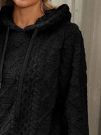 Drawstring Long Sleeve Plush Hoodie (10)