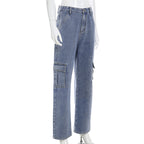 Denim Straight Leg Pants photo 9
