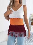 Block Fringe Hem Knit Cami (11)