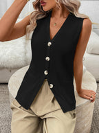 Button-down Knit Sweater Vest (9)