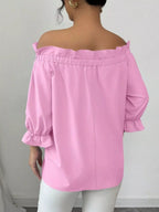 Bow Flounce Sleeve Blouse (20)