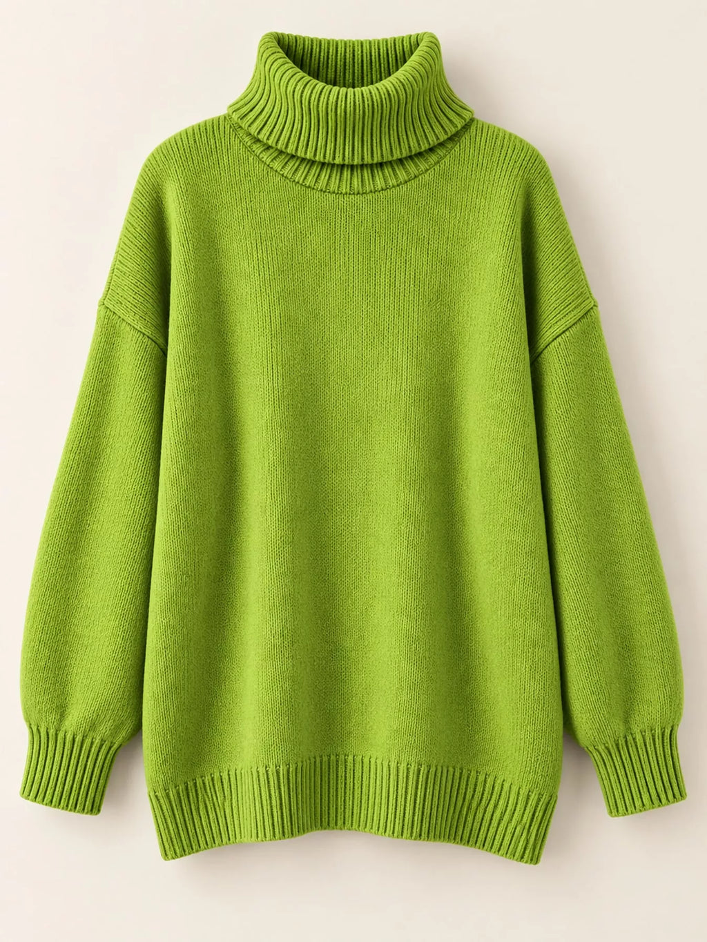 Turtleneck Dropped Shoulder Sweater (5)