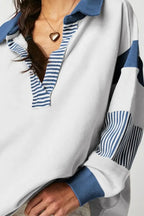 Collared Neck Long Sleeve Sweatshirt (3)