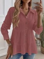 Button-down Long Sleeve Tiered Shirt (25)