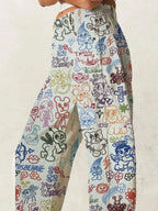 Printed Wide Leg Jeans (8)