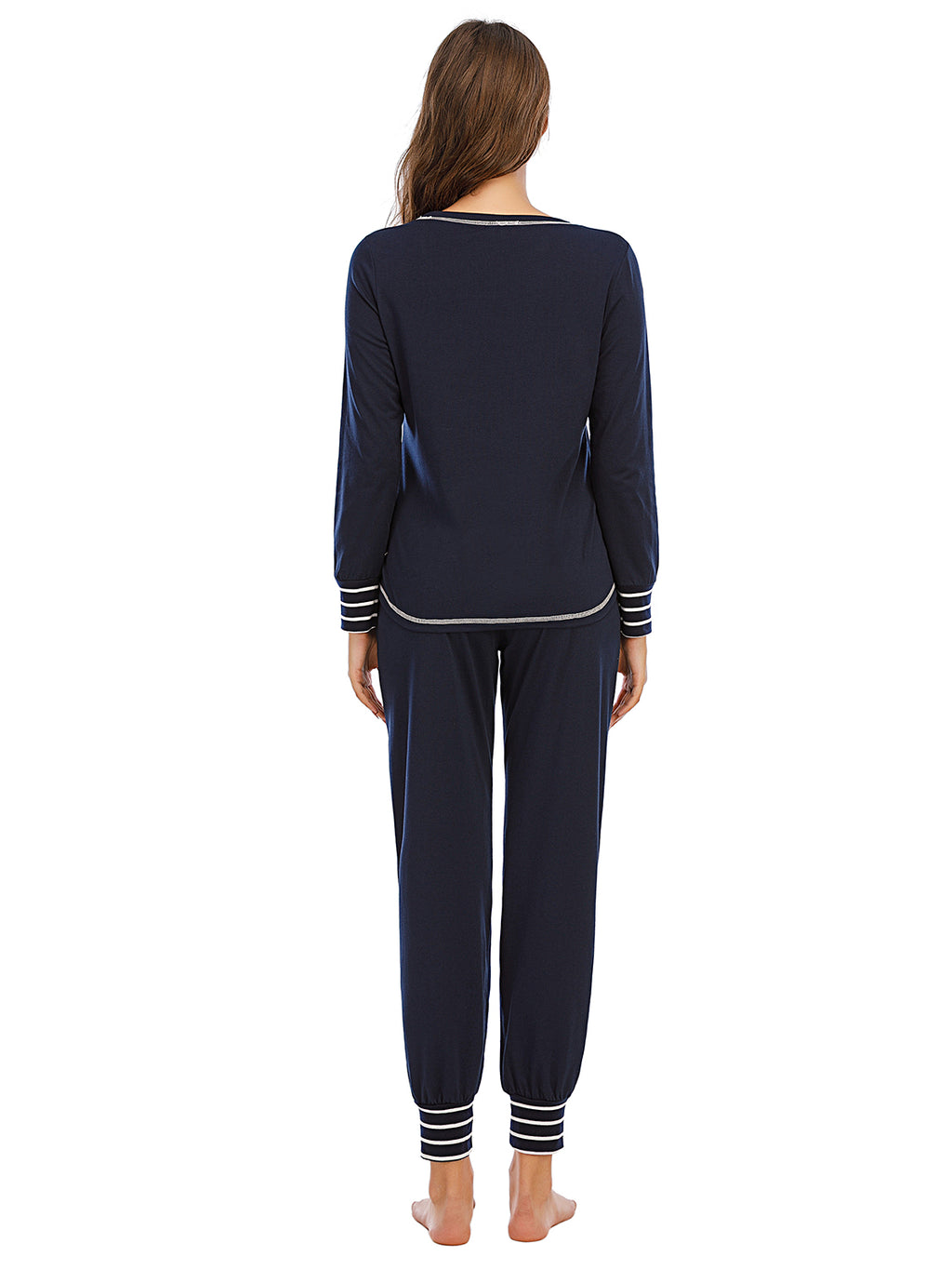 Round Neck Top Pants Lounge Set (6)