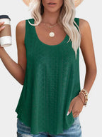 Eyelet Round Neck Tank (16)
