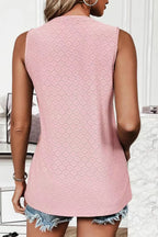 Eyelet Round Neck Tank (12)