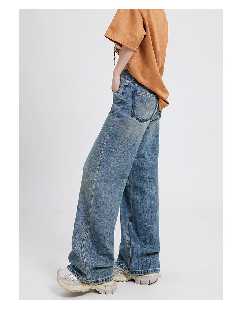Wide Leg Jeans High Waist Baggy Straight Trousers photo 12