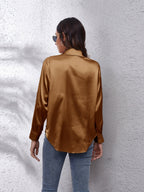 Collared Neck Buttoned Long Sleeve Shirt (2)
